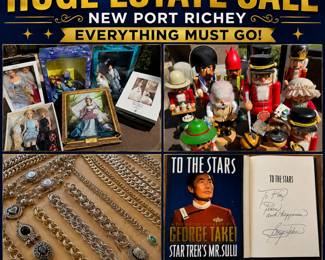 Autographed Star Trek, Collectible Barbies, Jewelry, Steinbach, Skechers, more