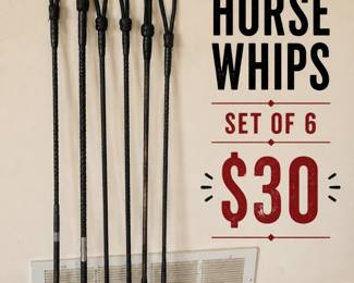 Vintage horse whips