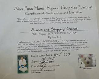 Handsigned and number Alan Foxx Art