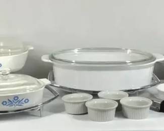 CorningWare Pyrex Bakeware with Glass Lids, Racks Accessories