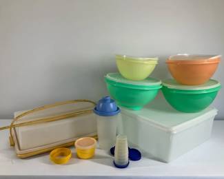Vintage Tupperware Bowls, Containers Serving Pieces