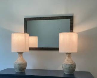 Matching Lamps and mirror