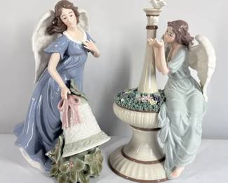Grandeur Noel Porcelain Angel Figurines Pair