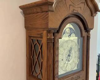 Howard Miller Anniversary Edition Grandfather Clock with Moon Phase Dial, Pendulum and Weight