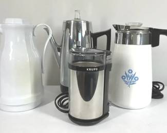 Vintage Coffee Beverage Pieces, General Electric, CorningWare KRUPS