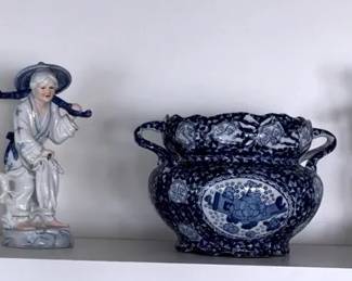Blue White Decorative Porcelain Glass Collection
