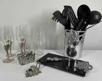Arthur Court Designs Grape Motif Barware Serving Pieces