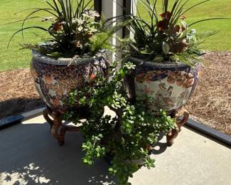 Ceramic Plant Pots, Stands And Artificial Plants