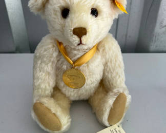 Lot 39: Millennium Bear by Steiff Teddy Bear with Gold Medal Necklace