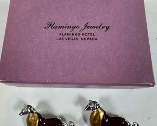Lot 76: Two Murano Inspired enamel jewelry pins