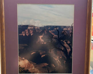 Lot 25: Framed Canyon Landscape Photograph 21-1/2 x 17-1/2
