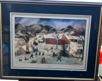 Lot 29: Coming Home From School by Will Moses - Signed and Numbered with COA 26" x 20-1/2"