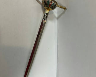 Lot 73: Decorative TOLEDO Spanish enamel-hilt sword paper opener