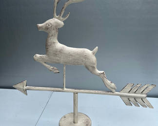 Lot 120: Metal deer weather vane sculpture