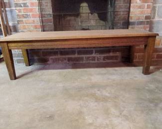 Arts & Crafts Style Custom Solid Walnut Bench