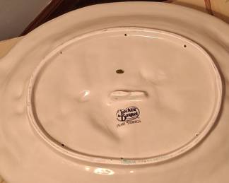 Cracker Barrel Plaid Tidings Cardinal Platter