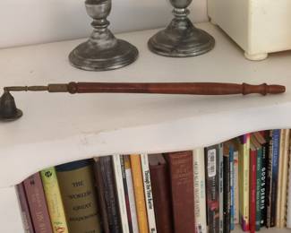 Vintage Brass and Wood Candle Snuffer