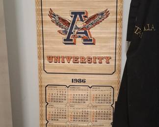 1986 Auburn University Bamboo Wall Calendar