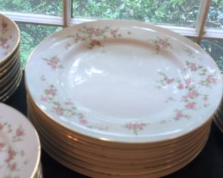 Rosette Fine China 35-Piece Dinnerware Set - Pattern 3908
