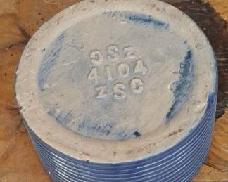 ZSC Ribbed Blue Ceramic Bowl