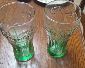 Coca-Cola Green Glass Tumblers - Libbey