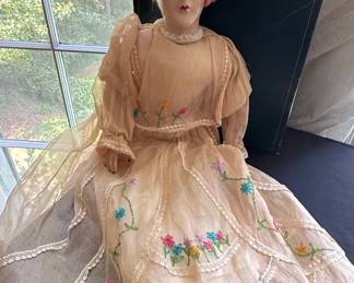 Vintage Edwardian Era Sheer Embroidered Dress