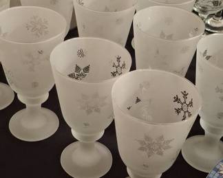 Federal Glass MCM Atomic Snowflake Frosted Glassware