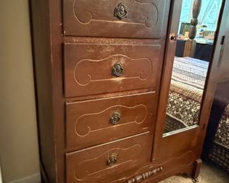 Victorian Revival Chifforobe with Mirror