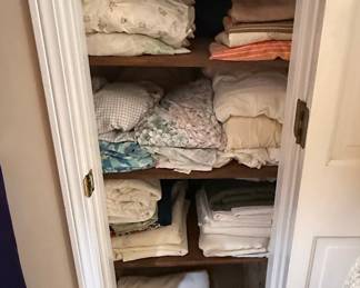 Assorted Vintage and Modern Household Linens