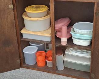 Vintage Mid-Century Kitchen Base Cabinet with Tile Top