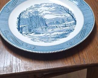 Royal Currier & Ives 'Getting Ice' Chop Plate