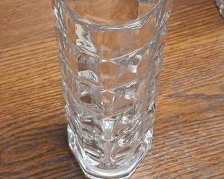 Vintage Luminarc France "Windsor" Geometric Crystal Vase