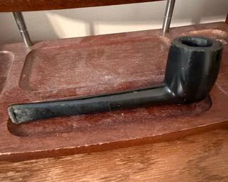 Vintage Black Composition Tobacco Pipe