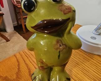 Vintage Ceramic Frog Figurine - Possibly Lefton or Josef Originals