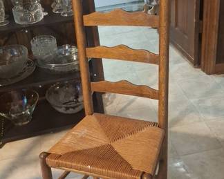 Ladder Back Dining Set with Rush Seats