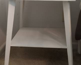 Mid-Century Modern Style Painted Side Table with Tray Top