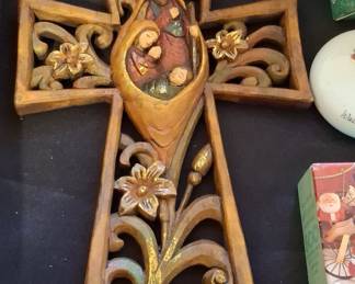 Nativity Scene Decorative Wall Cross