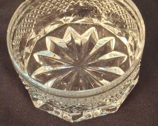 American Brilliant Period Cut Glass Hobstar and Fan Bowl