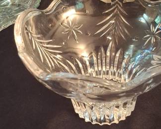Mikasa "Christmas Night" Crystal Footed Bowl