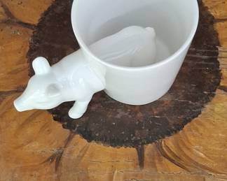 Pig Figural Handle Mug
