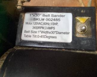 Central Machinery 1x30 Inch Belt Sander