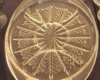 Jeannette Feather Pattern Relish Tray