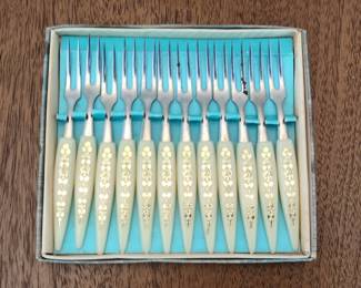 Vintage 'Little Fork' Relish and Hors d'Oeuvre Fork Set