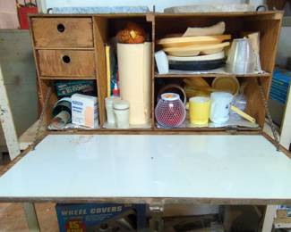 Vintage Wooden Camp Kitchen Box / Scout Patrol Box