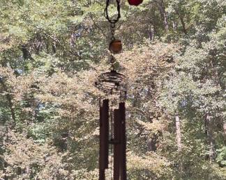 Stained Glass Cardinal Wind Chime