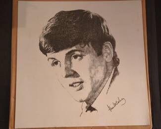 The Beatles Set of Four Detailed Line Drawings