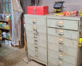Vintage Industrial Steel Machinist Cabinets