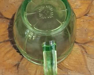 Hazel-Atlas Florentine No. 1 Green Depression Glass Creamer