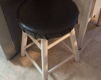 Vintage Painted Wooden Stool