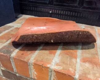 Vintage Terracotta Barrel Roof Tile Fragment